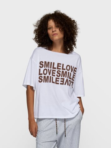 10DAYS Smile love tee white