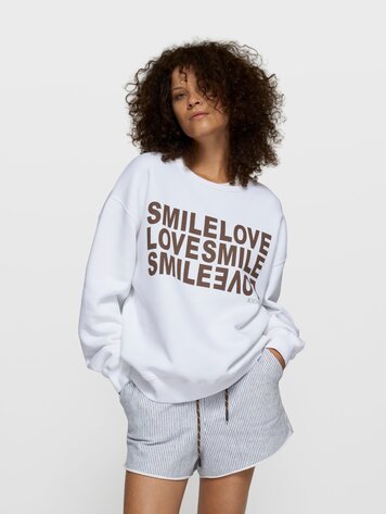 10DAYS Statement sweater smile white