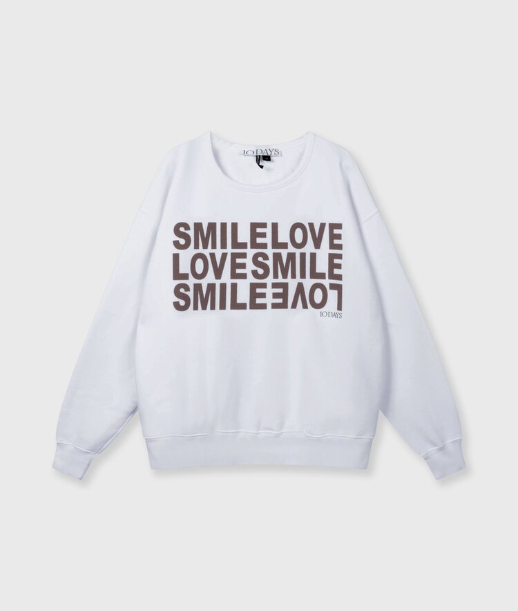 10DAYS Statement sweater smile white 10Days