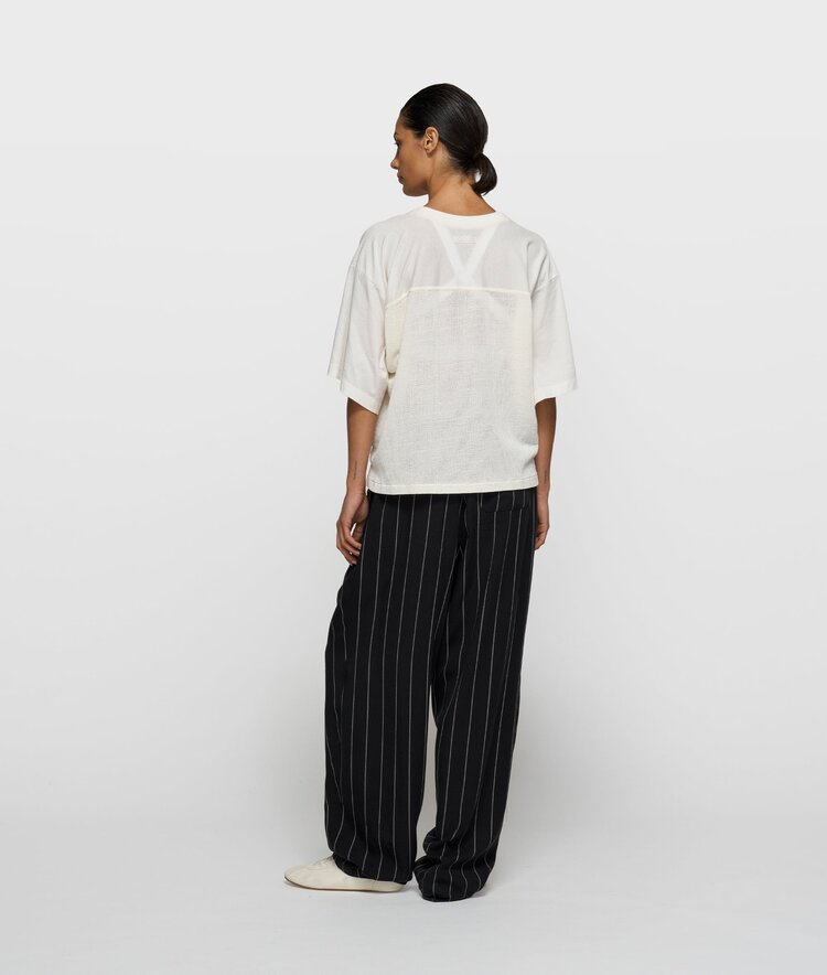 10DAYS Mesh baseball tee ecru 10Days