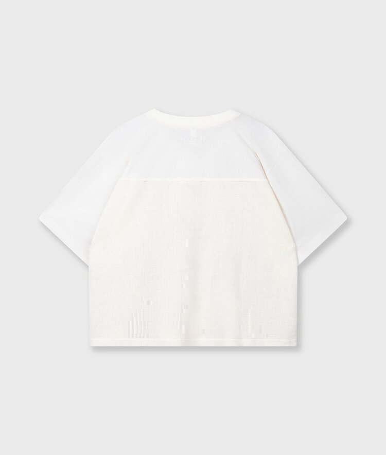 10DAYS Mesh baseball tee ecru 10Days