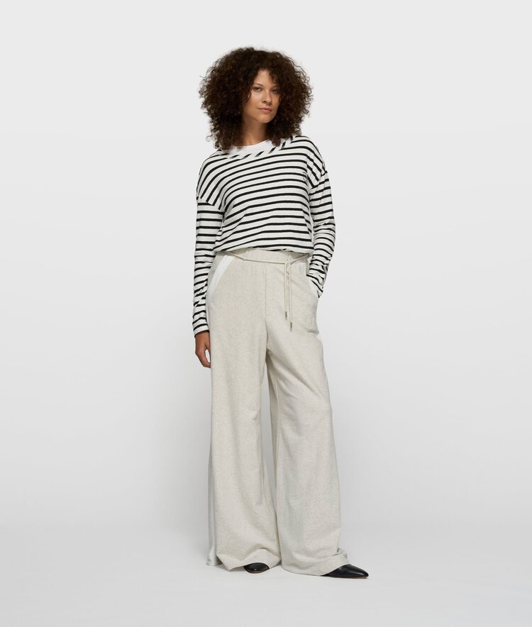 10DAYS Long sleeve tee stripes ecru/black 10Days