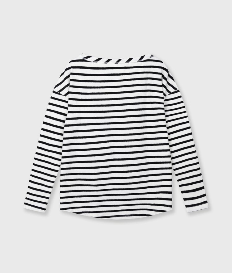 10DAYS Long sleeve tee stripes ecru/black 10Days