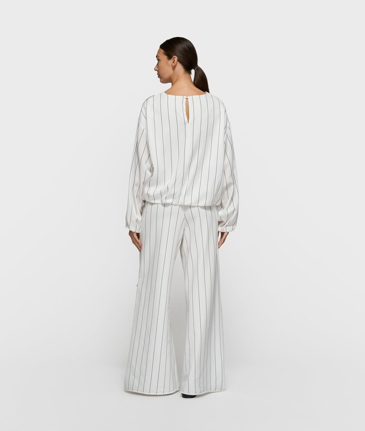 10DAYS Wide jogger pinstripe ecru 10Days