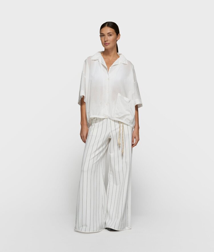 10DAYS Wide jogger pinstripe ecru 10Days