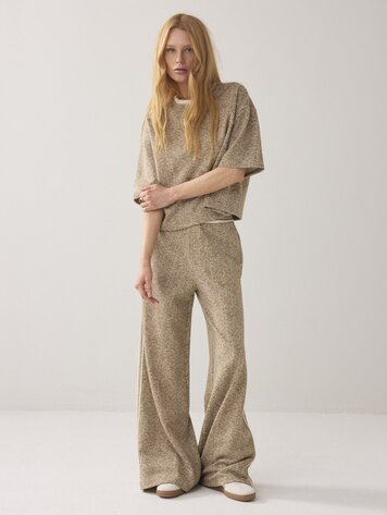 Summum Woman Trousers herringbone khaki
