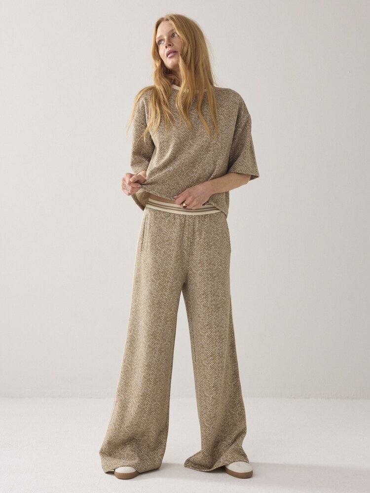 Summum Woman Trousers herringbone khaki Summum Woman