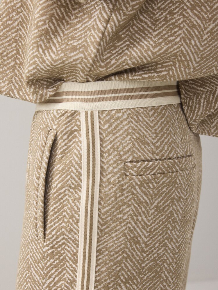 Summum Woman Trousers herringbone khaki Summum Woman