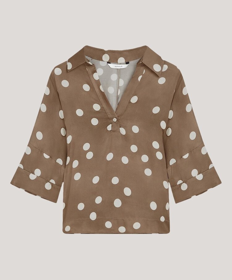 Summum Woman Top irregular dots khaki Summum Woman