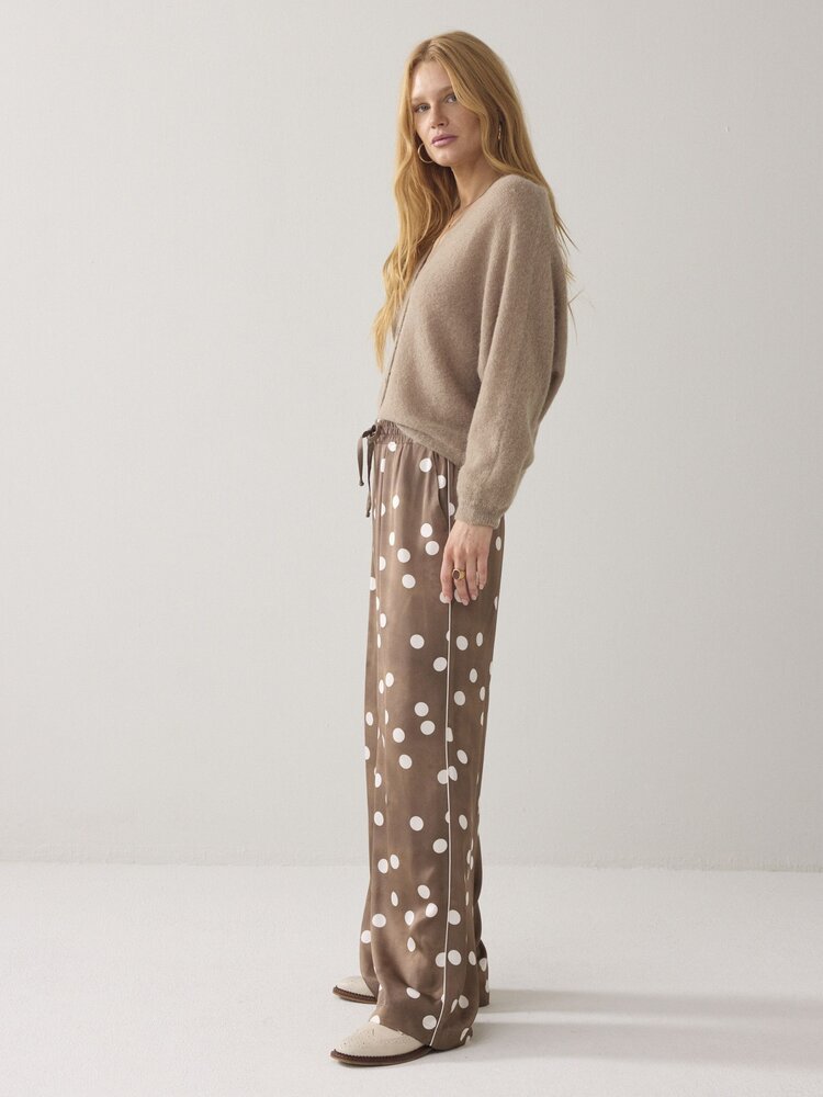 Summum Woman Trousers irregular dot heavy khaki Summum Woman