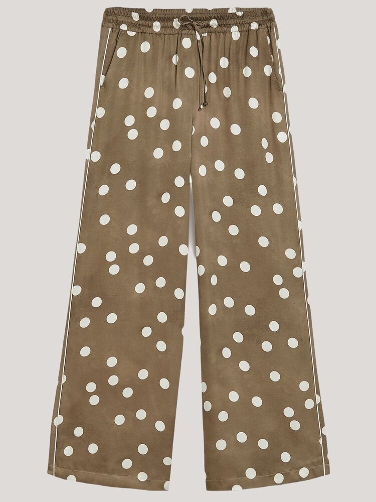 Summum Woman Trousers irregular dot heavy khaki Summum Woman