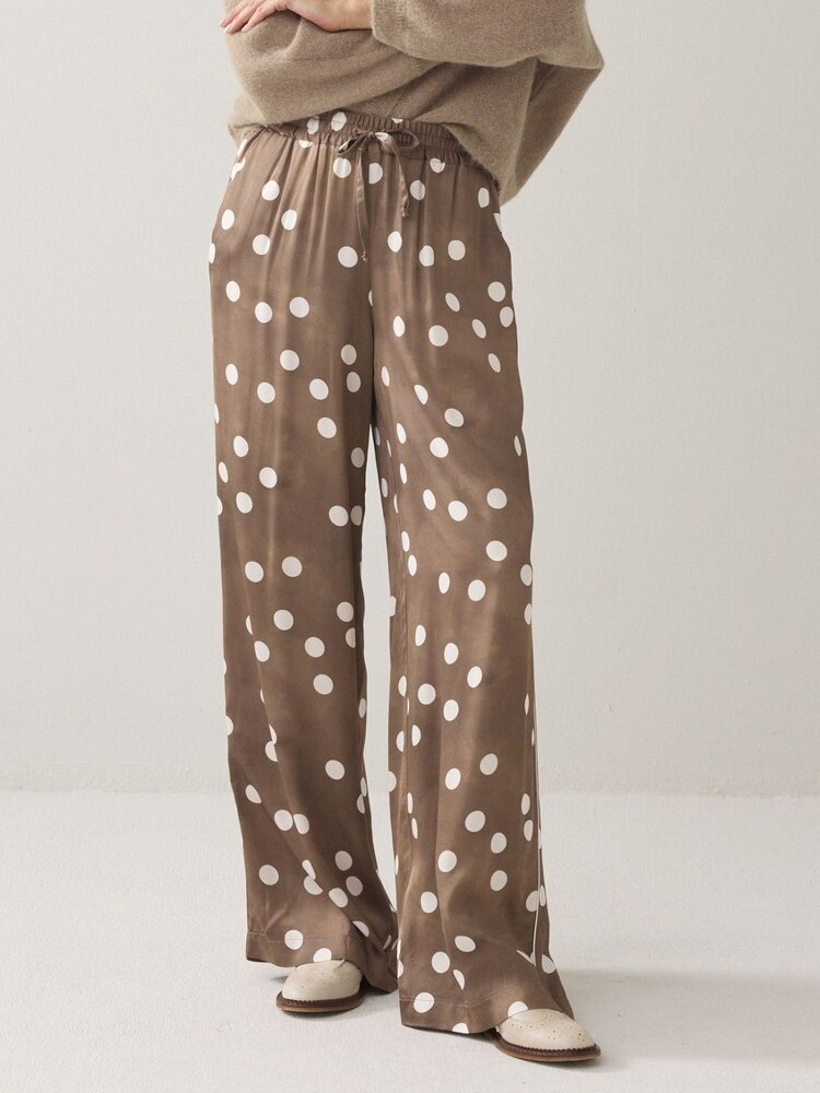 Summum Woman Trousers irregular dot heavy khaki Summum Woman