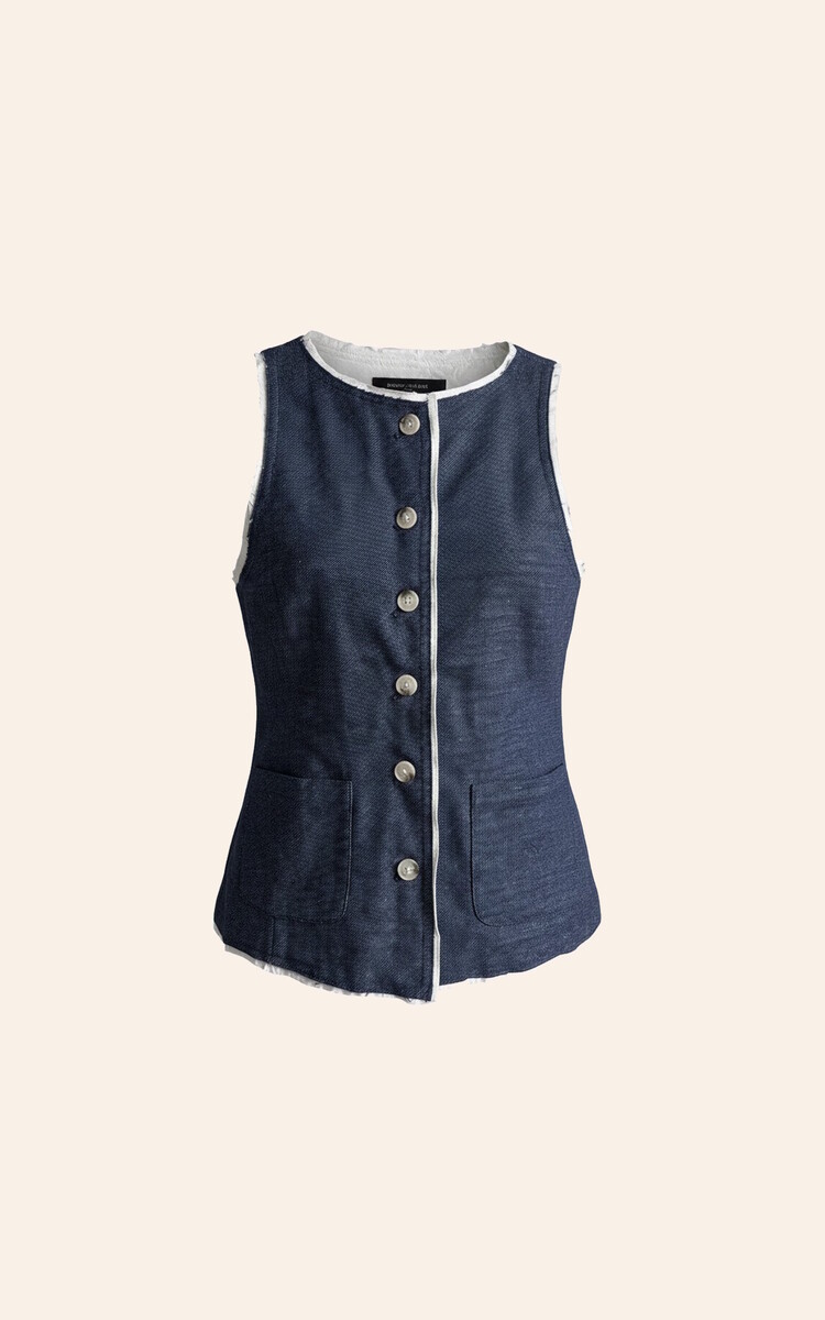 Aímée the label AriaS6 waistcoat blue Aimee the Label