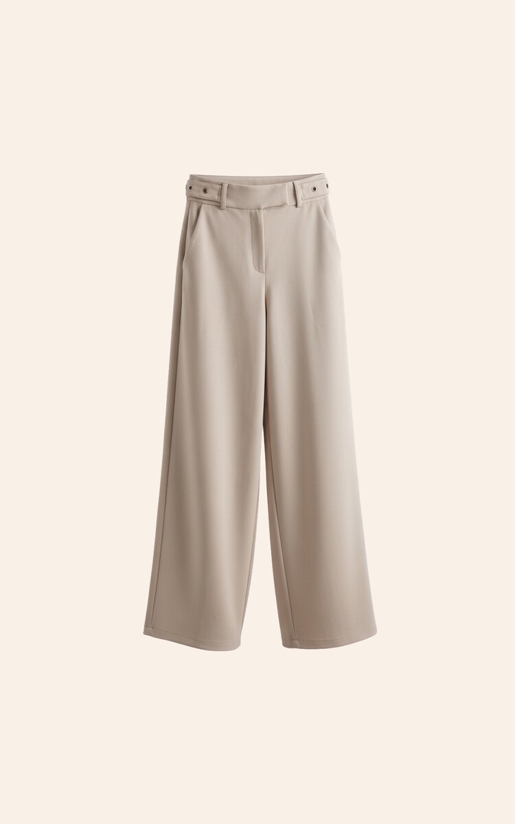 Aímée the label JaydaS6 pique trousers sand Aimee the Label