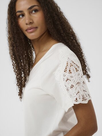 Cream Suny T-shirt snow white