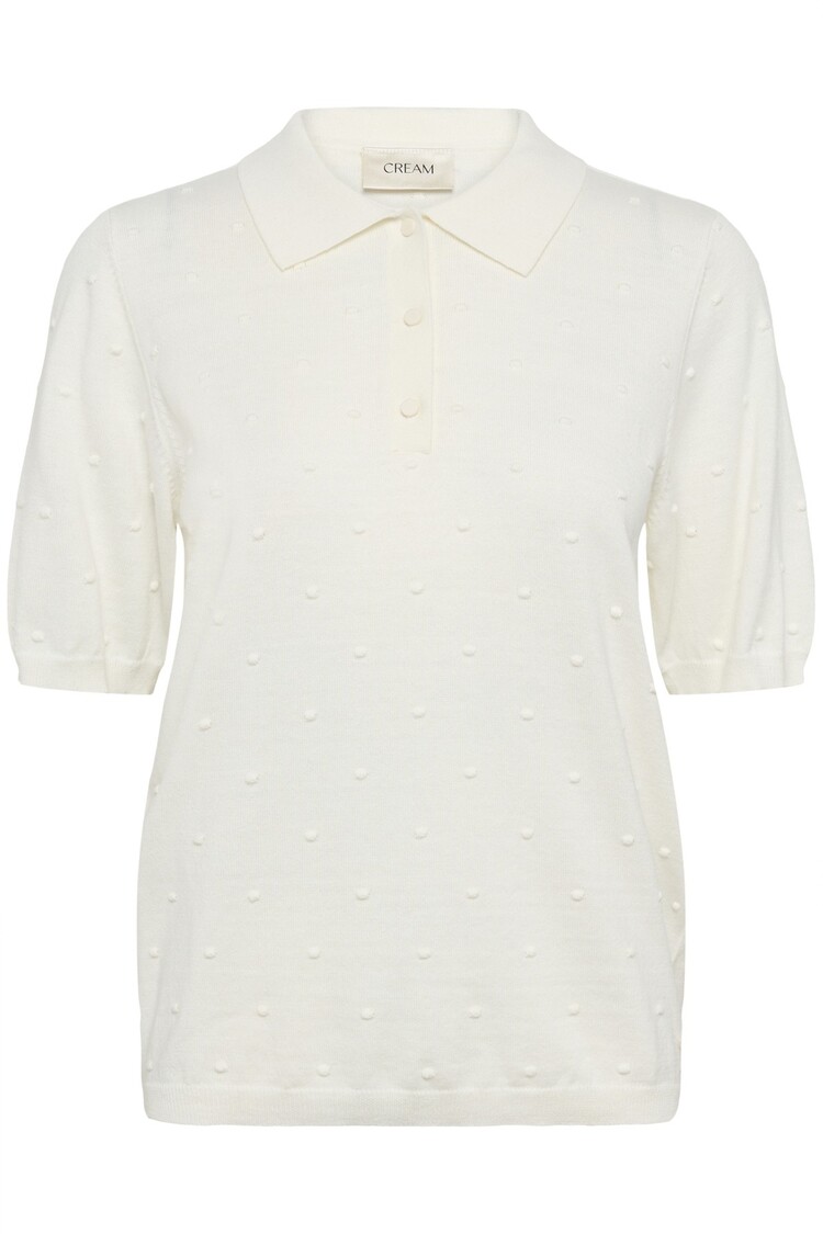 Cream CRHanne knit polo whisper white Cream