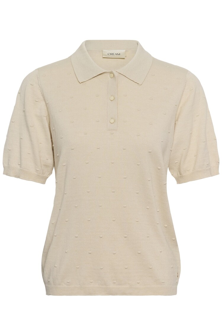 Cream CRHanne knit polo oatmeal Cream