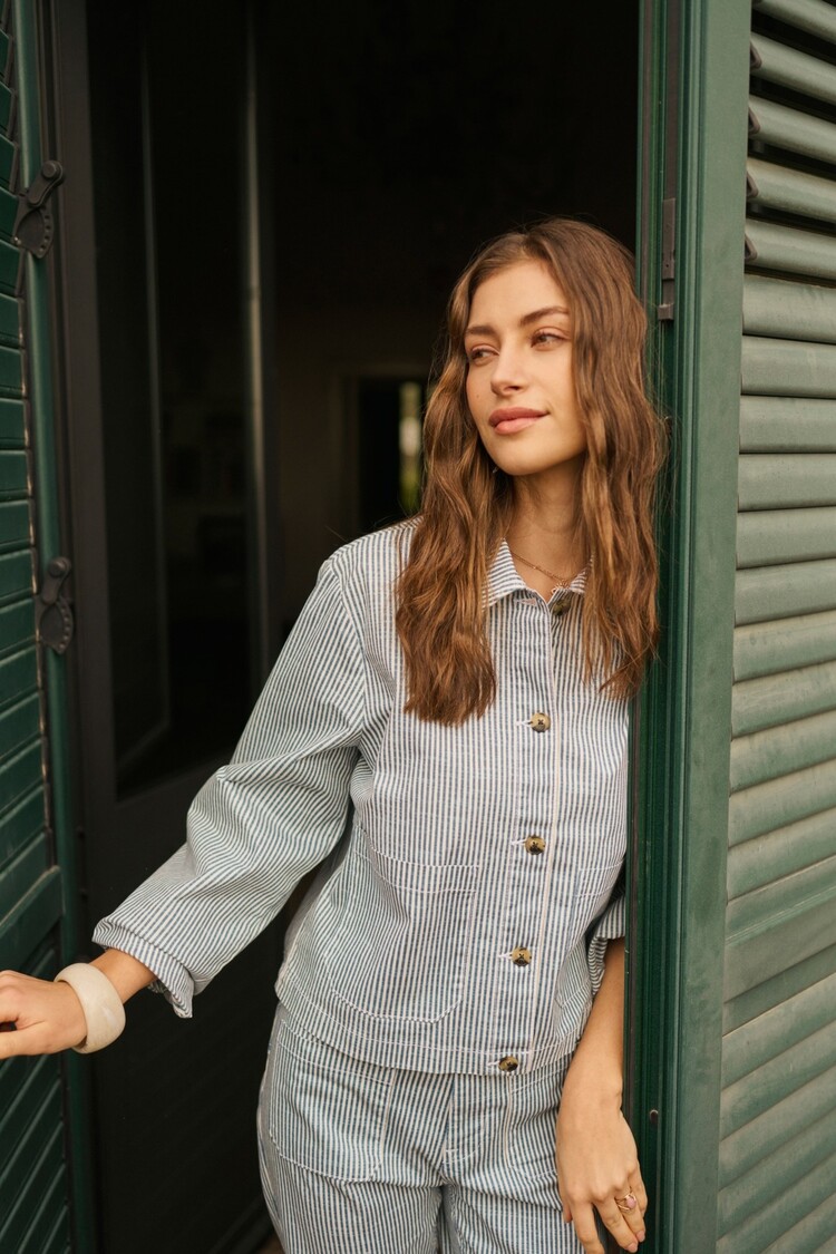 Cream CRBerta twill jacket horizon blue milkboy Cream