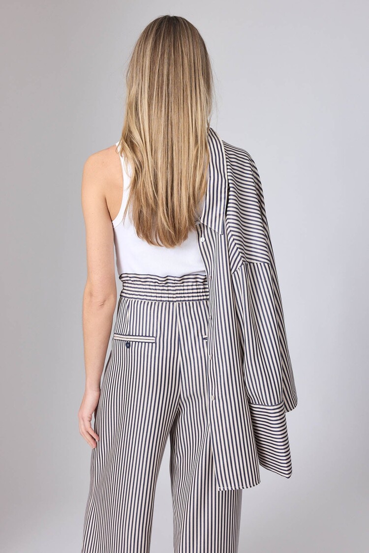 Corel Amsterdam Jaclynn pants stripe midnight blue Corel