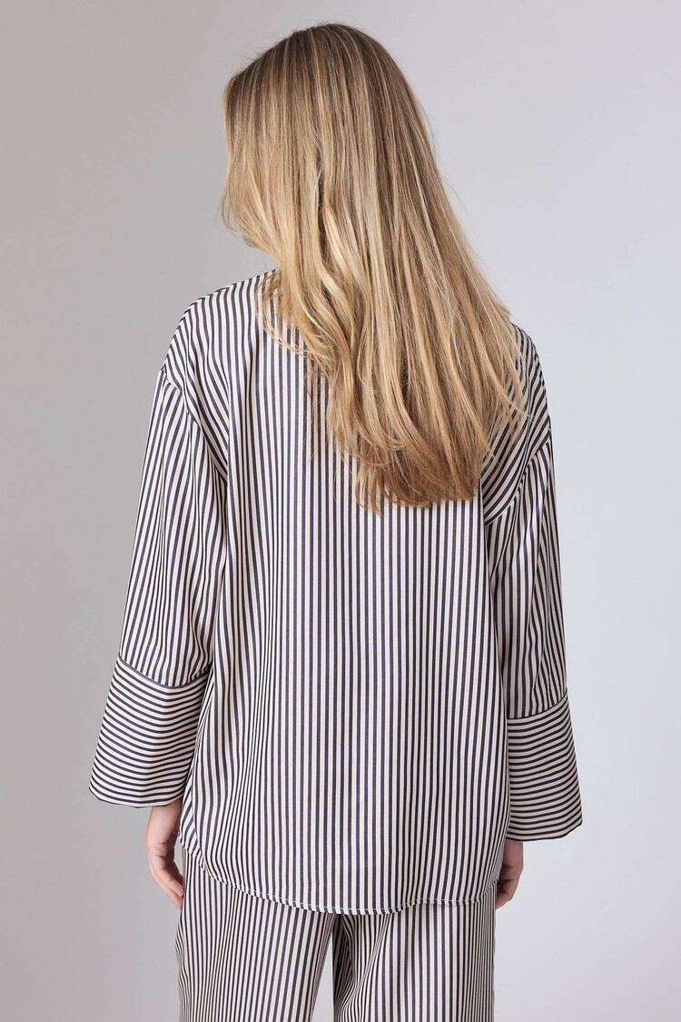 Corel Amsterdam Maeve blouse stripe midnight blue Corel