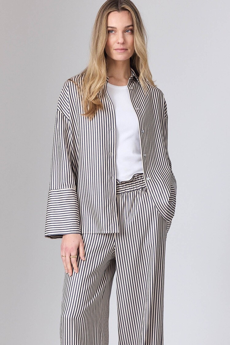 Corel Amsterdam Maeve blouse stripe midnight blue Corel