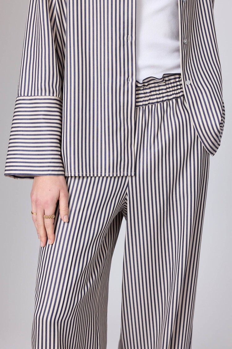 Corel Amsterdam Maeve blouse stripe midnight blue Corel