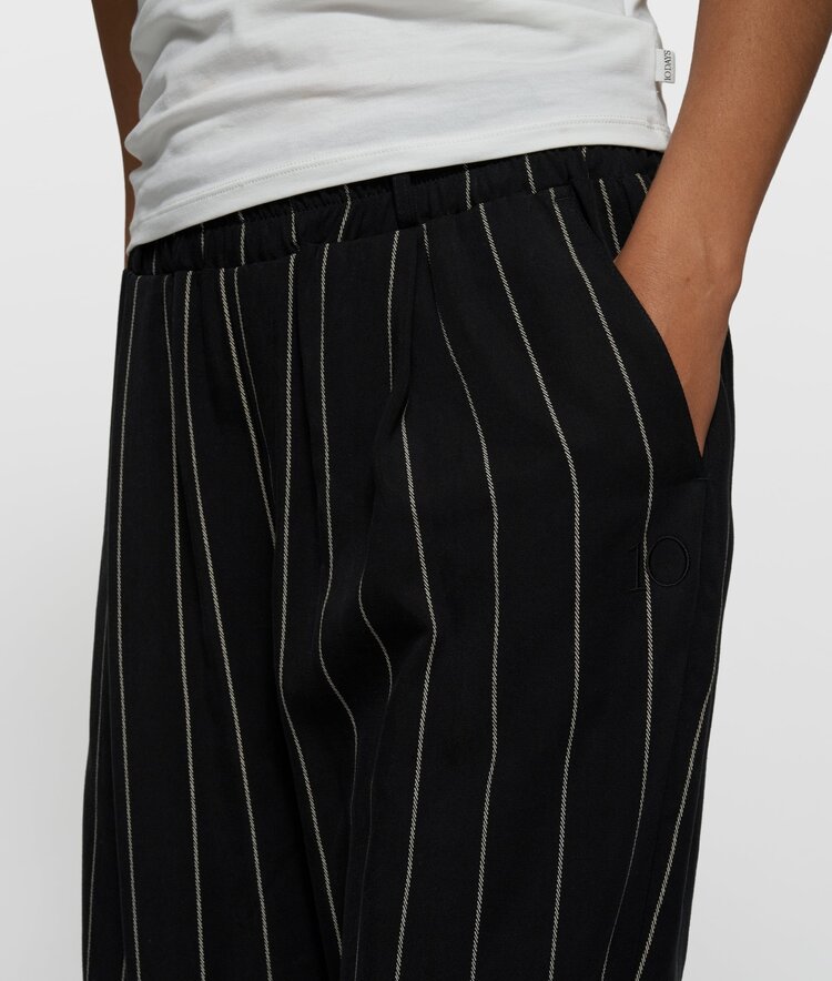 10DAYS Flowy pants pinstripe black 10Days