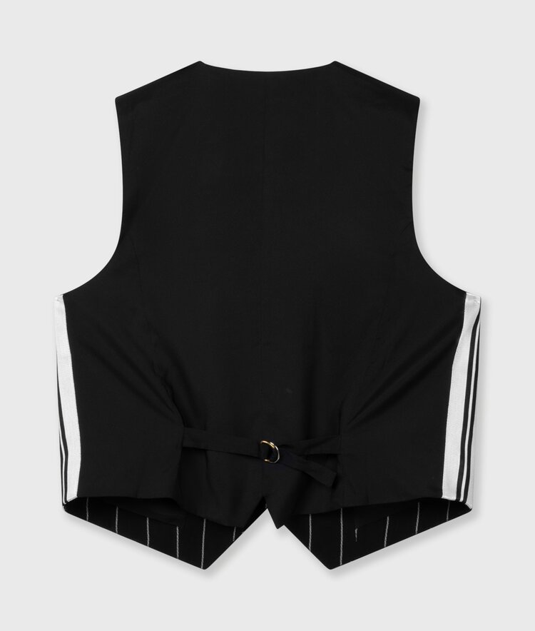 10DAYS Gilet pinstripe black 10Days