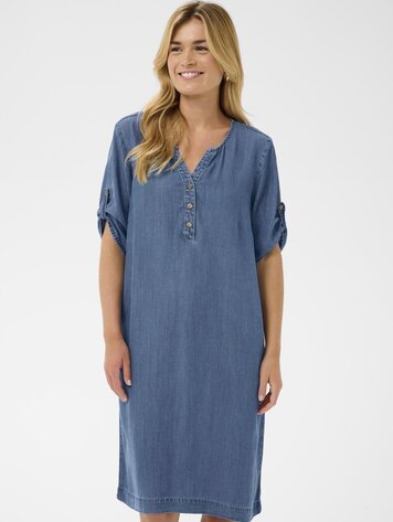 Cream Molly dress jaspar blue denim