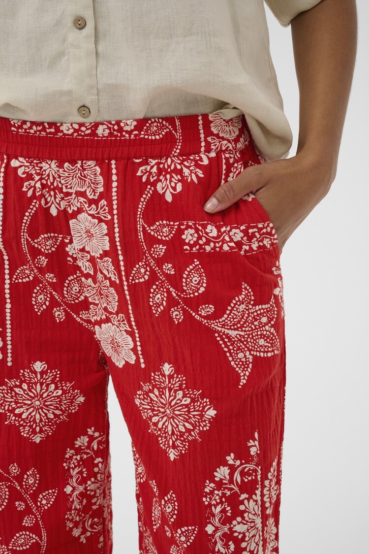 Cream CRGianna pant red ethnic print Cream