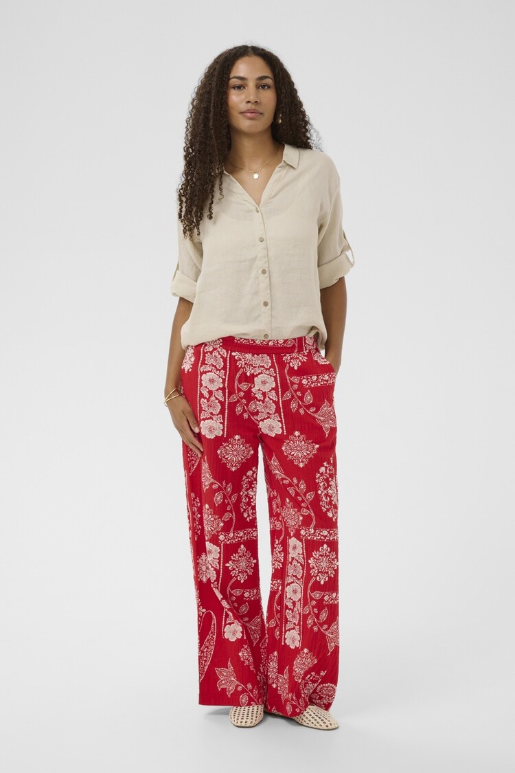 Cream CRGianna pant red ethnic print Cream