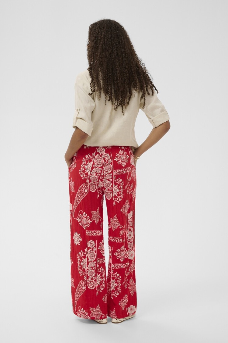 Cream CRGianna pant red ethnic print Cream