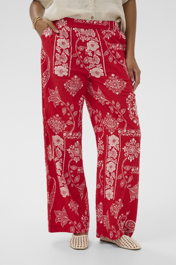 Cream CRGianna pant red ethnic print Cream