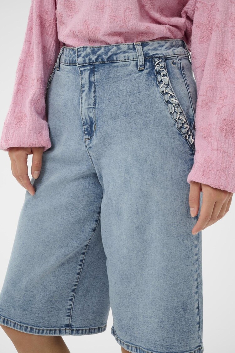 Cream CRVisti bermuda shorts duncan medium blue denim Cream