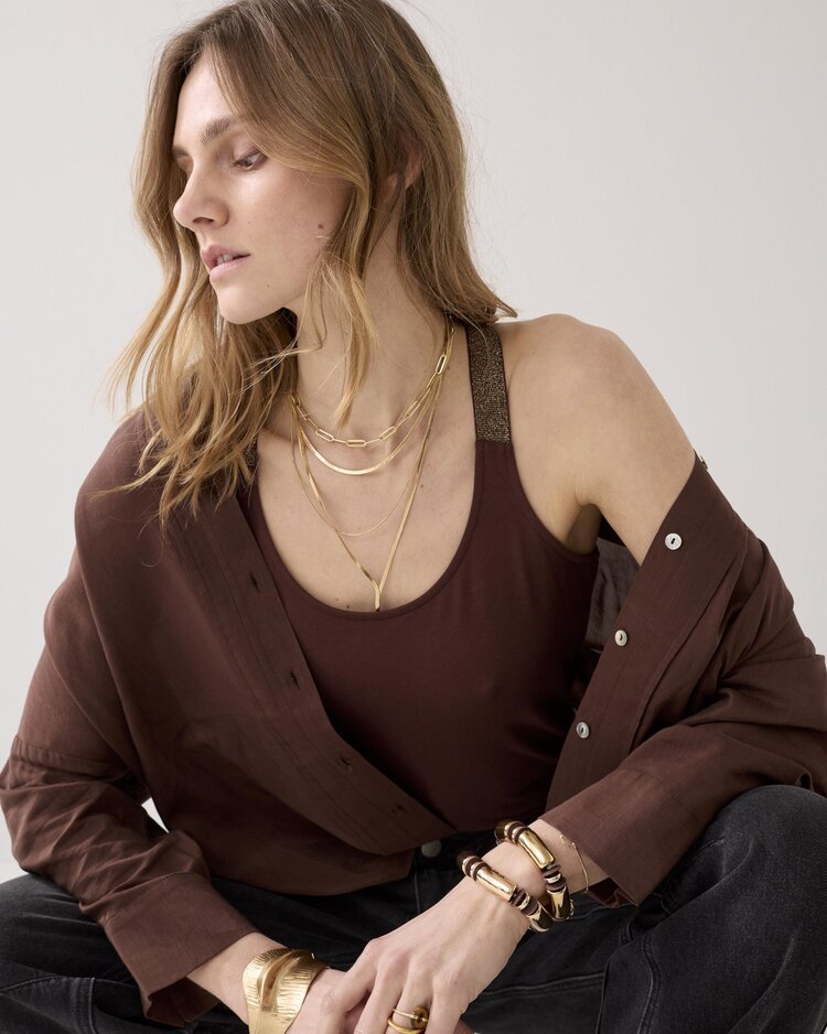 Summum Woman Top crossband basics coffee Summum Woman