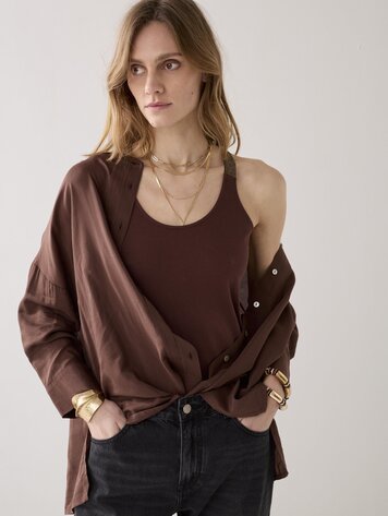 Summum Woman Top crossband basics coffee