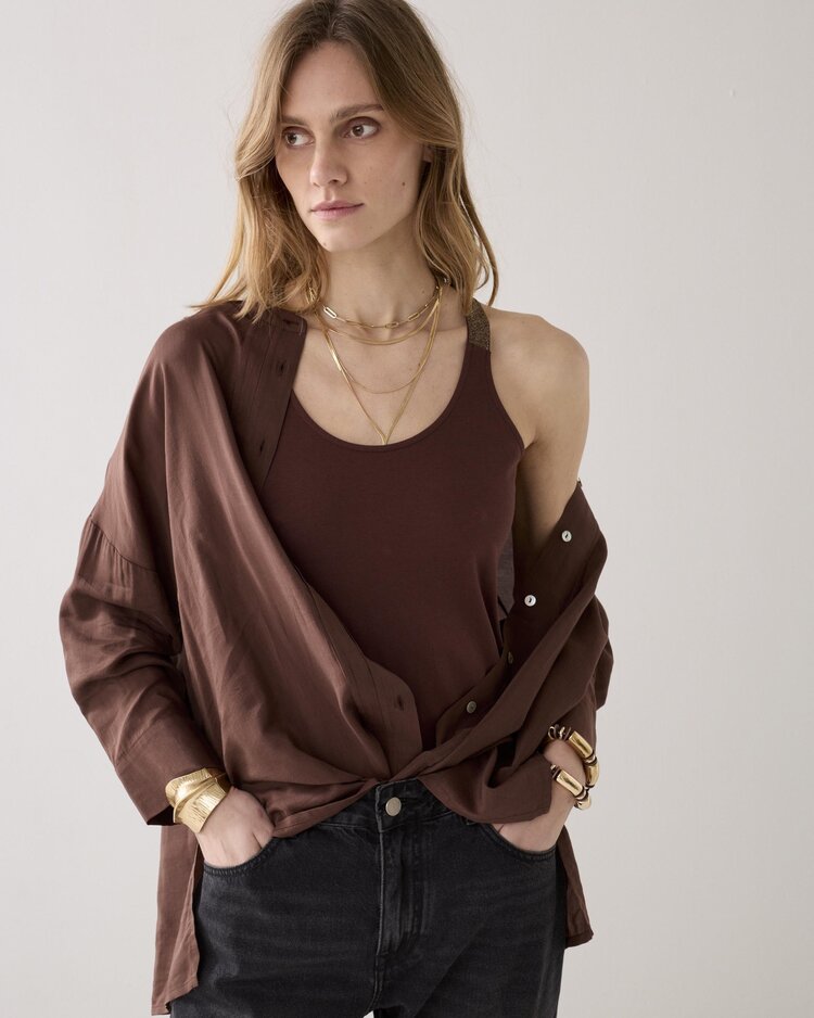 Summum Woman Top crossband basics coffee Summum Woman