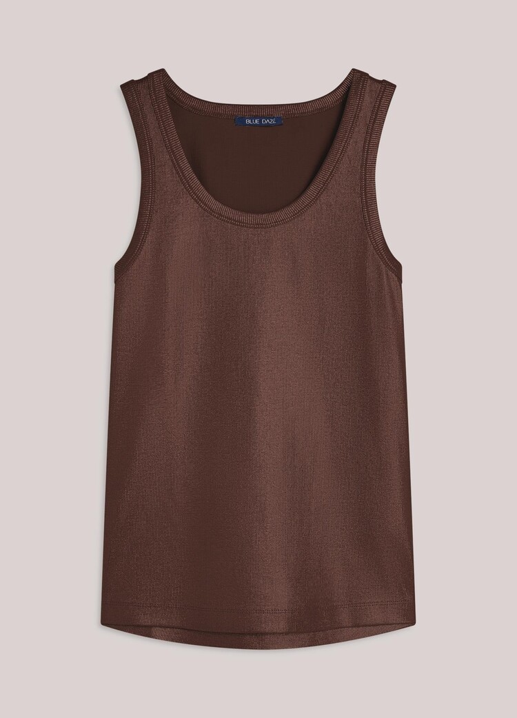 Summum Woman Rib tanktop cotton coffee Summum Woman