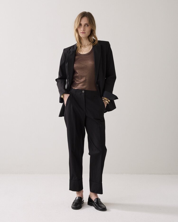 Summum Woman Rib tanktop cotton coffee Summum Woman