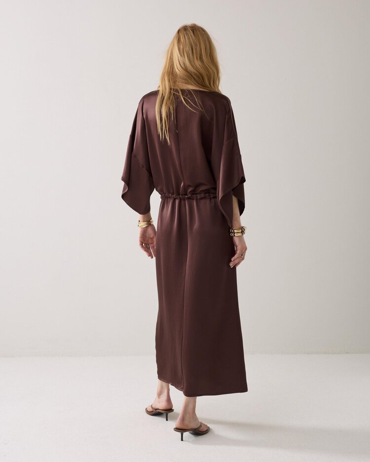 Summum Woman Dress heavy silky touch coffee Summum Woman