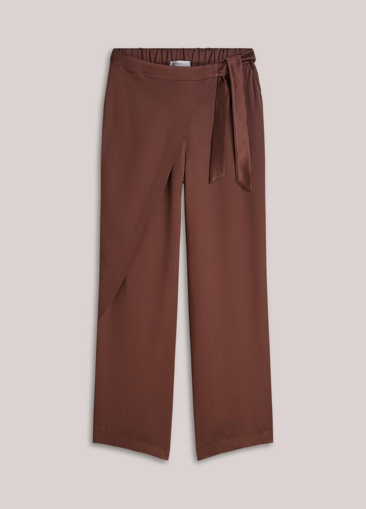 Summum Woman Trousers heavy silky touch coffee Summum Woman