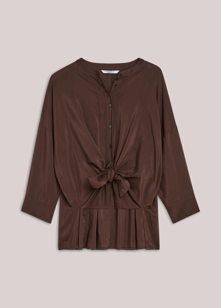 Summum Woman Blouse viscose cotton coffee