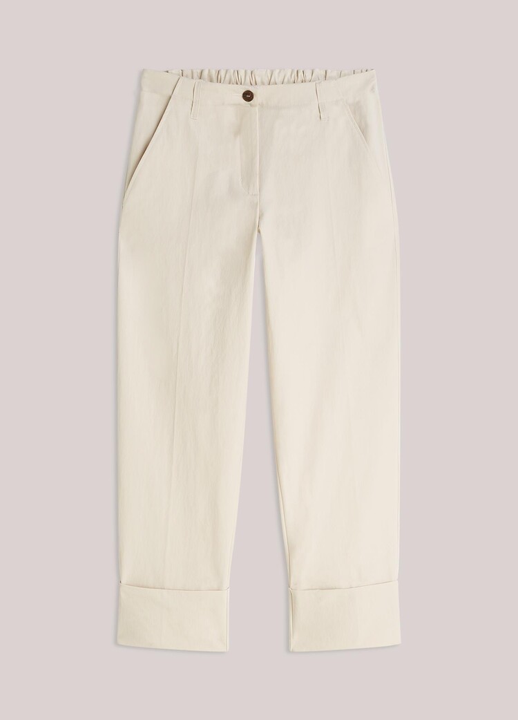 Summum Woman Trousers cotton blend ivory Summum Woman