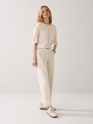Summum Woman Trousers cotton blend ivory