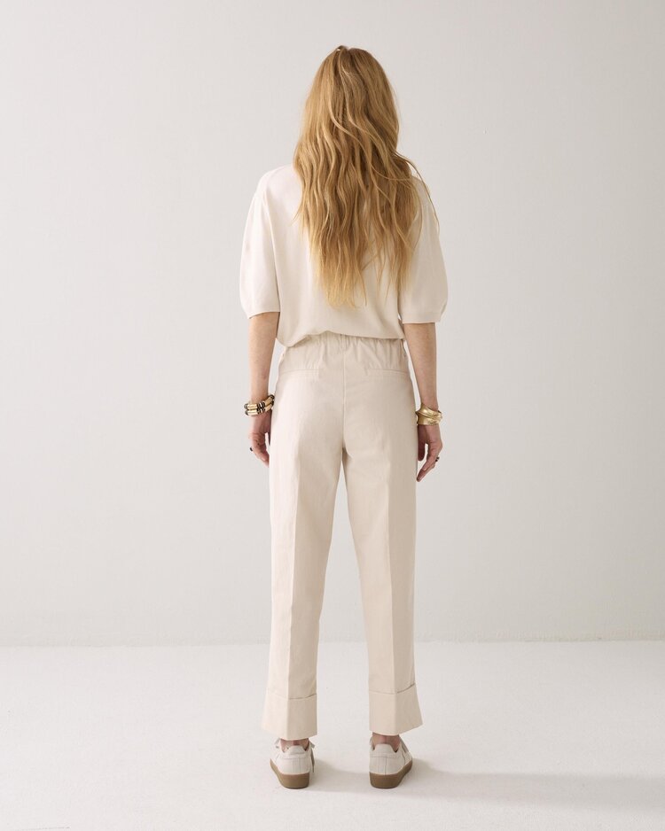 Summum Woman Trousers cotton blend ivory Summum Woman