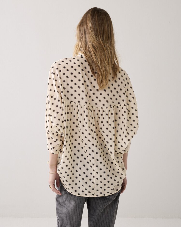 Summum Woman Blouse blury dots ivory Summum Woman
