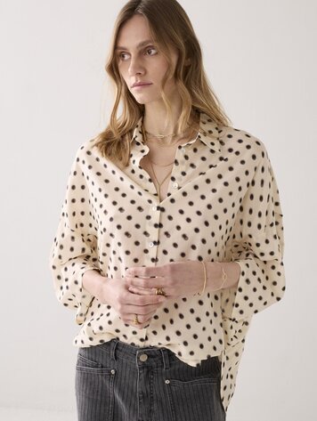 Summum Woman Blouse blury dots ivory