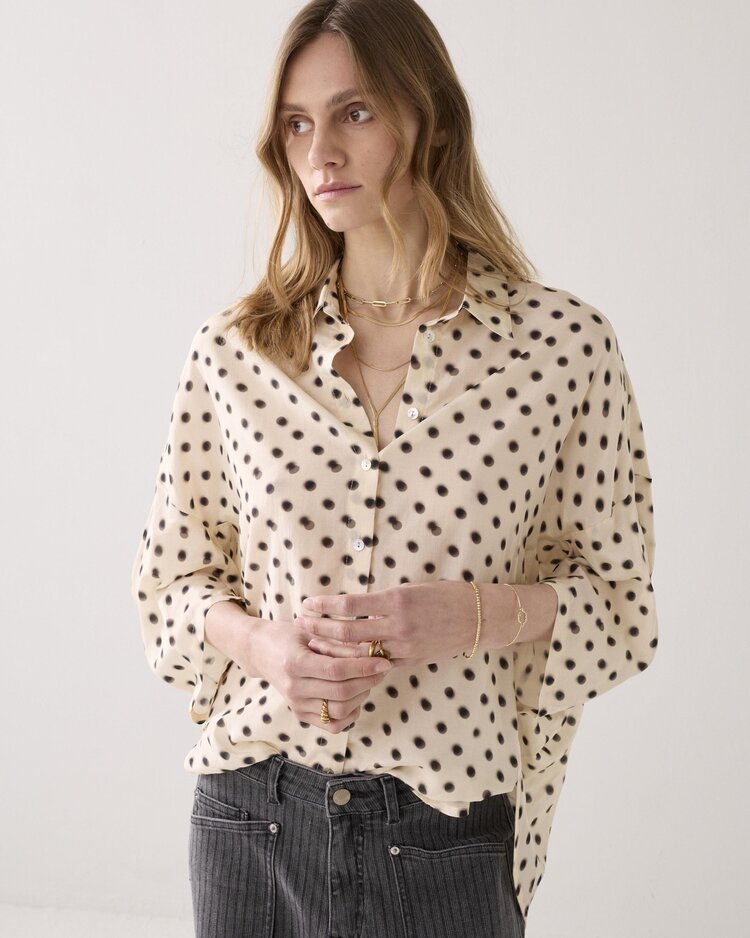 Summum Woman Blouse blury dots ivory Summum Woman