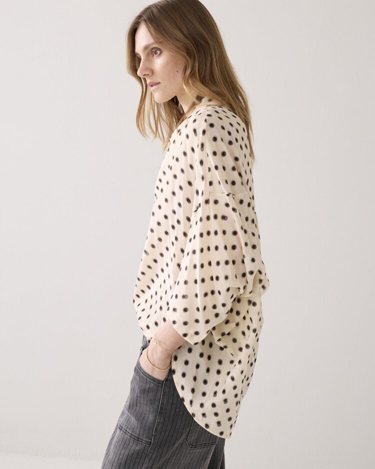 Summum Woman Blouse blury dots ivory Summum Woman
