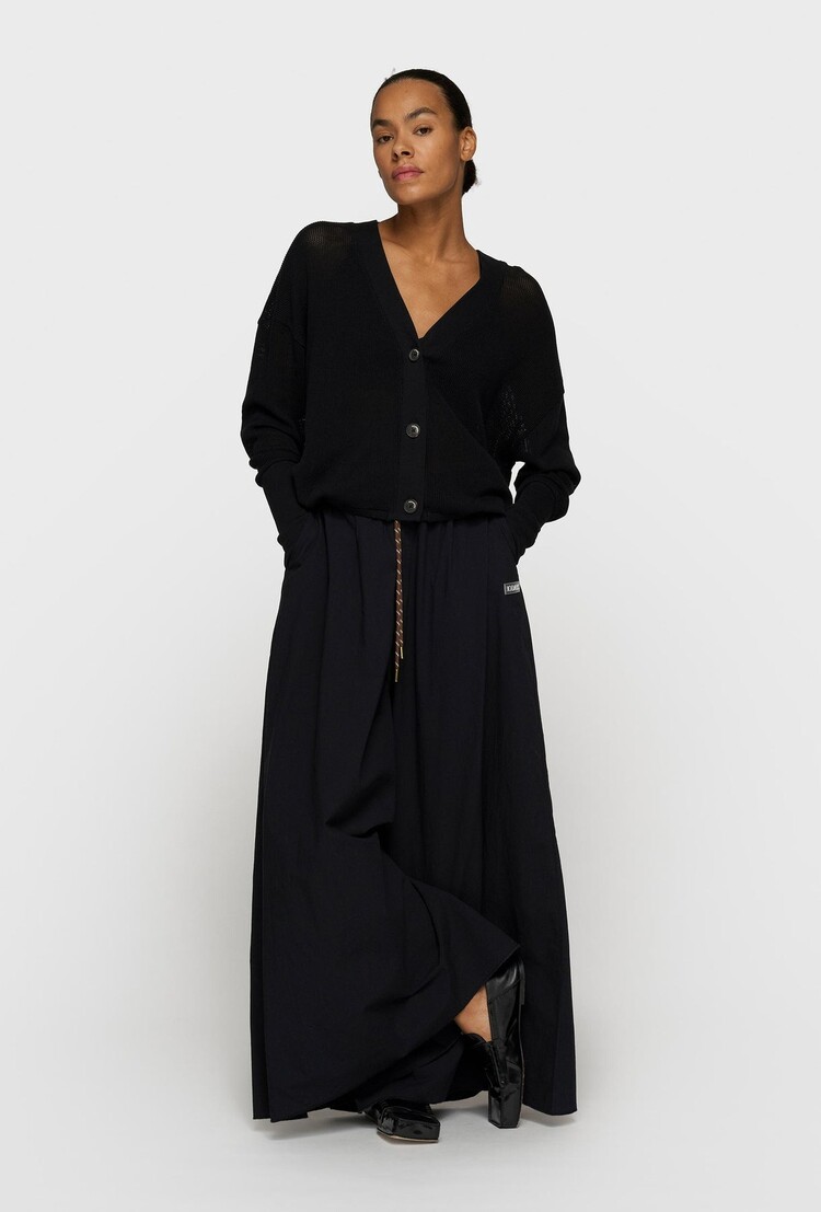 10DAYS V-neck cardigan mesh black 10Days